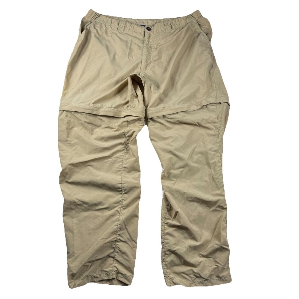 Patagonia Island Hopper Zip Off Pants Men's 2XL Khaki Nylon Fishing Outdoor Hike